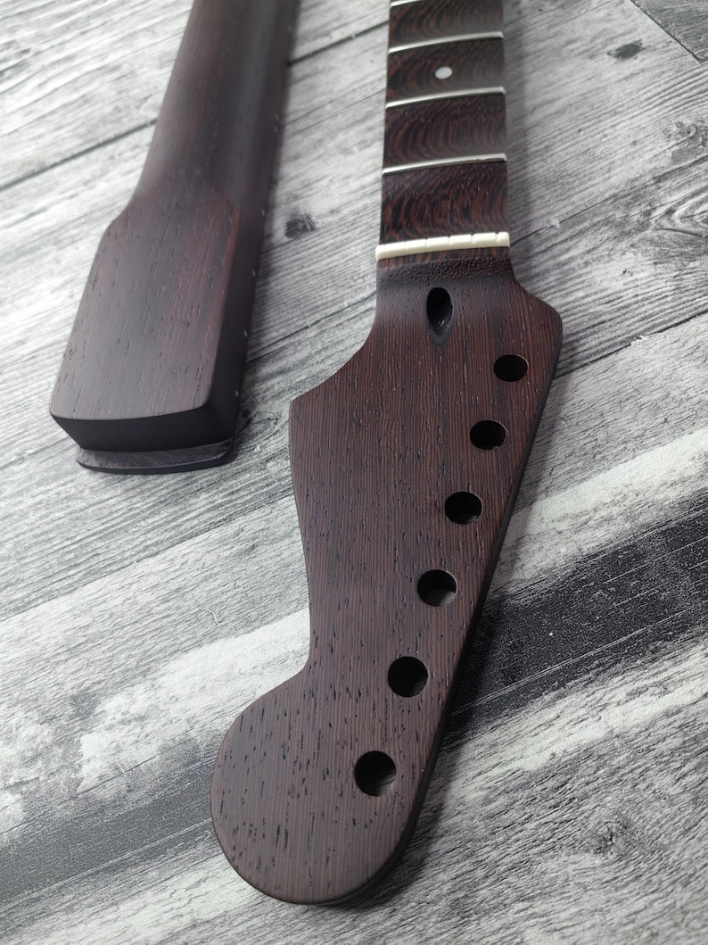 Scalloped S-Type Wenge-hals, S-Style ST-gitarr, rostfritt stål Jescar, 22 band i rostfritt stål, elgitarrhals bild 6