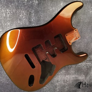 Chameleon 2PC Mahogany ST S-Style Body High Gloss, Tremolo, Custom Shop Vintage Part Gadget, DIY Building Kit, S-Type Guitar