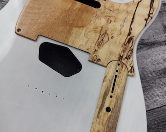 Wooden Guitar guard Spalted  Maple wood T Style  Guitar Pickguard Scratch Plate Fits for T type guitar