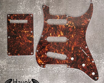 S type Guitar Scratch Plate, Tremolo Cover, 4Ply, S-Style Guitar Replacement Accessory, Guitar Build Kit, Guitar Gadget, ST Guitar