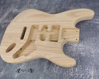 See-Through Northern Ash S-Type Guitar Body, Unfinished