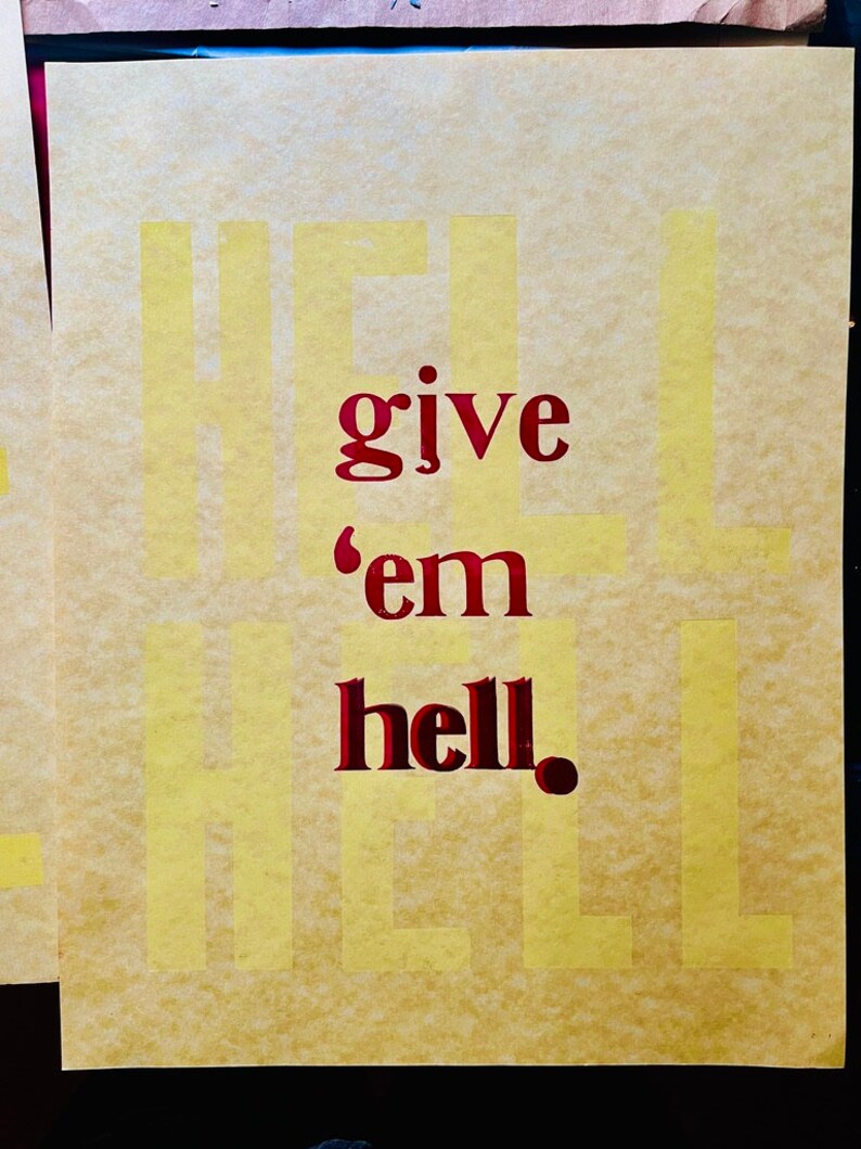 Letterpress Poster Etsy