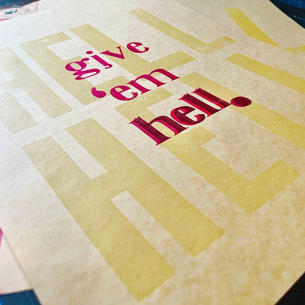 Letterpress Posters Etsy