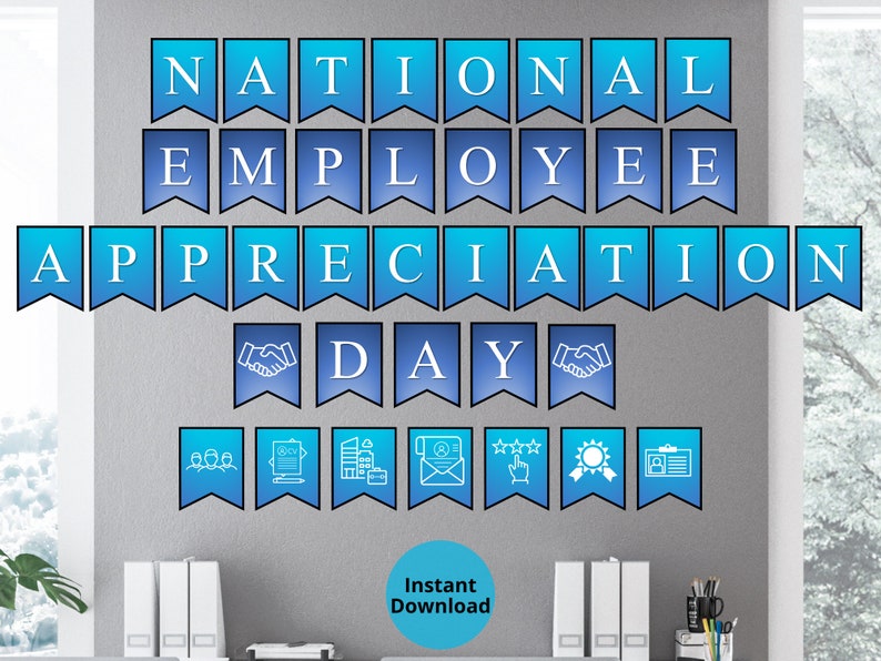 National Employee Appreciation Day Printable Wall Banner Employee