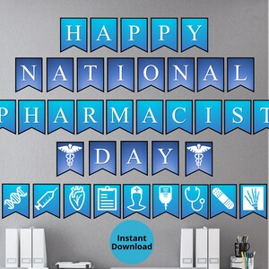 National Pharmacist Day | Printable Wall Banner | Pharmacist Appreciation Week | Banner Clip Art | Pharmacist Gift