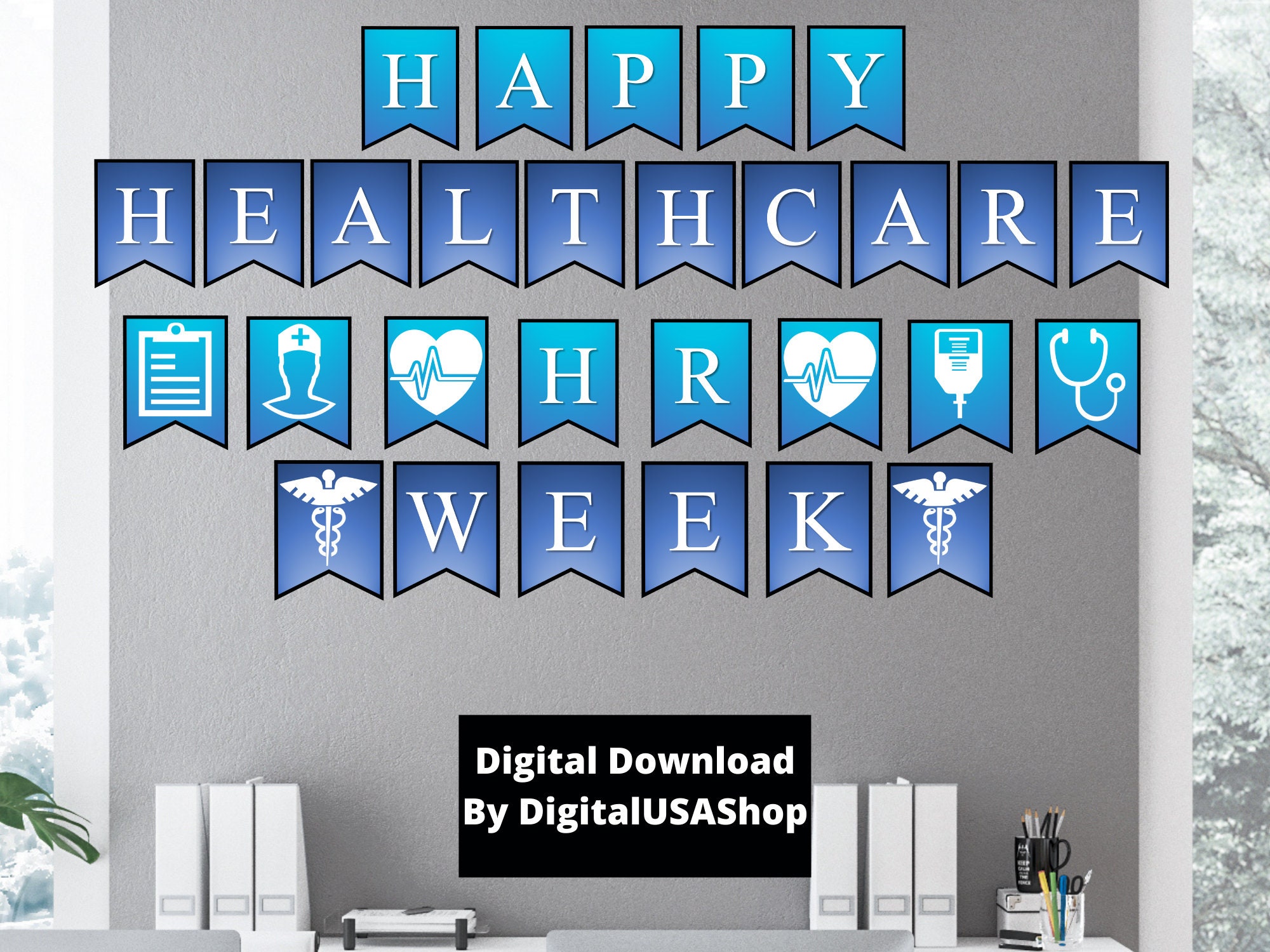 Happy Healthcare HR Week | Printable Wall Banner | Human Resource ...