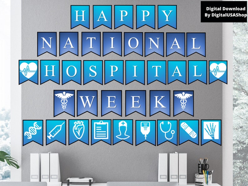 National Hospital Week Printable Wall Banner Hospital Appreciation Week
