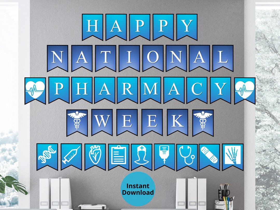 National Pharmacy Week Printable Wall Banner Pharmacy Appreciation Week
