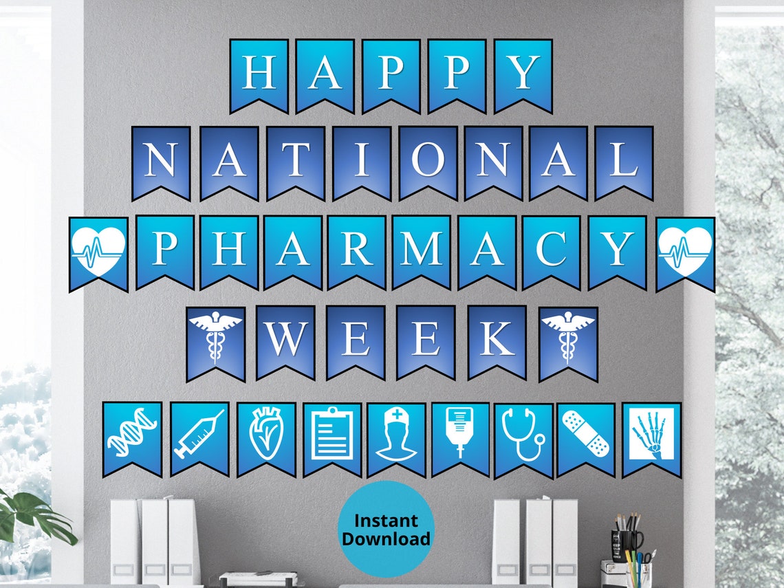 National Pharmacy Week Printable Wall Banner Pharmacy Appreciation Week