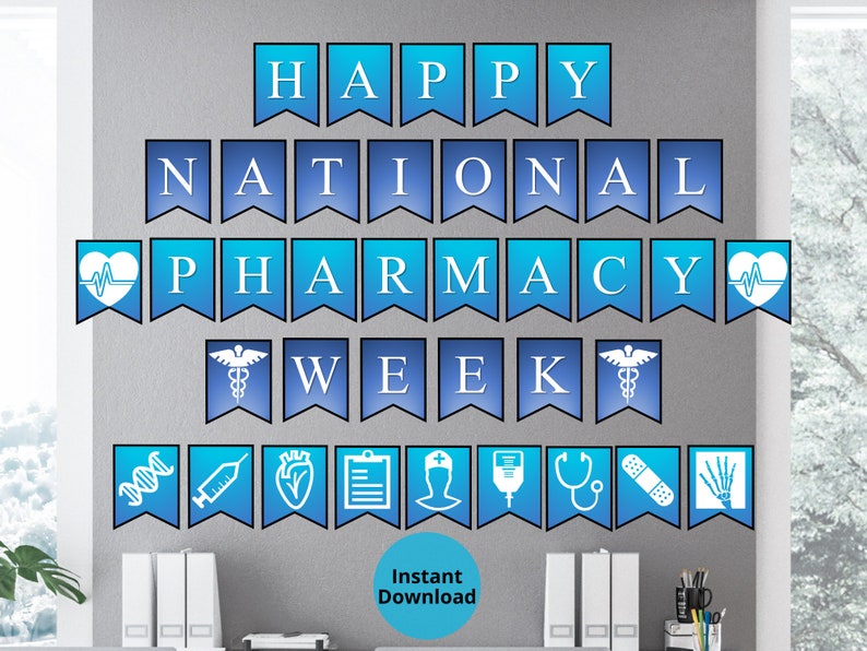 National Pharmacy Week Printable Wall Banner Pharmacy Appreciation Week