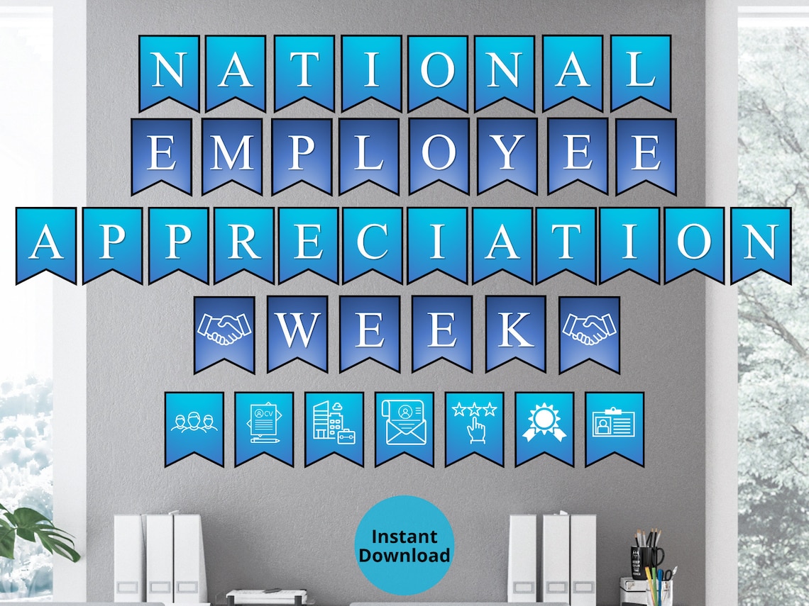 National Employee Appreciation Week Printable Wall Banner Employee