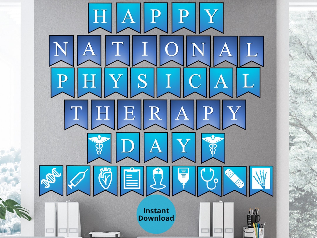 National Physical Therapy Day Printable Wall Banner Physical Therapy
