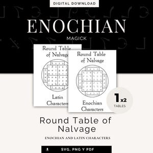 Enochian Magick - Round Table of Nalvage  | Enochian and Latin Characters | Digital | SVG, PNG and PDF Filetypes