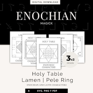 Enochian Magick  - Holy Table, Lamen & Pele Ring  | Enochian and Latin Characters | Digital | SVG, PNG and PDF Filetypes