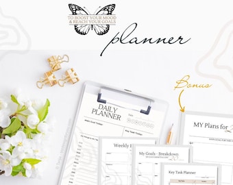 Printable Template - Daily/Weekly Task Planner + Goals Tracker (pdf)