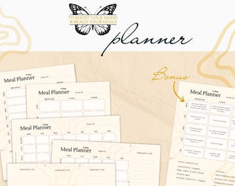 Printable Template - Weekly Meal Planner + Bonus Meal Plan (pdf)