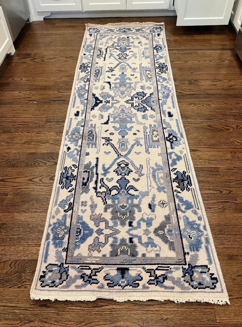 Buy 10x14 Blue Turkish Oushak Area Rug Green Oushak Rug Handmade Online