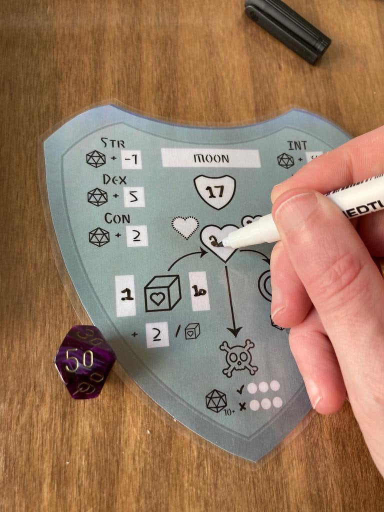 Dnd 5E Defenses Tracker Print at Home, Armor Class, Hit Points, Hit