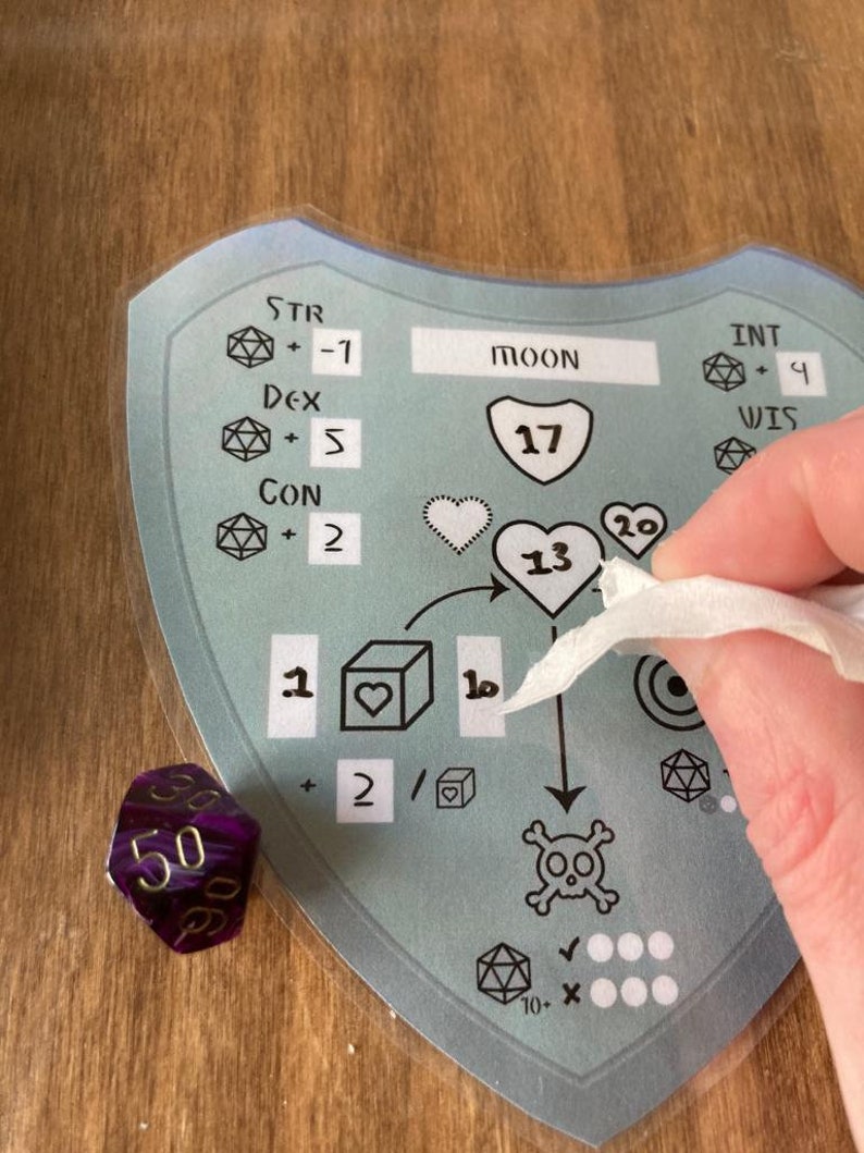 Dnd 5E Defenses Tracker Armor Class Hit Points Hit Dice Etsy