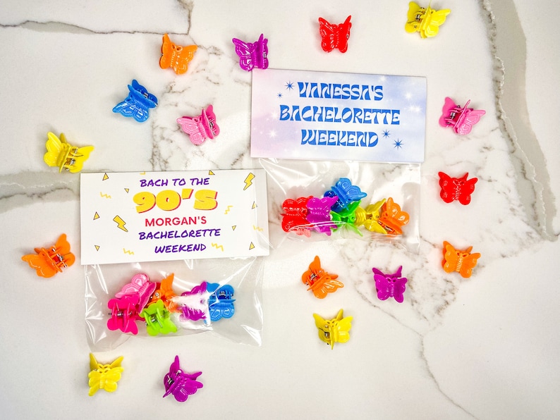 Personalized Pack of 6 Butterfly Clips 90s Y2K 2000s Themed Etsy