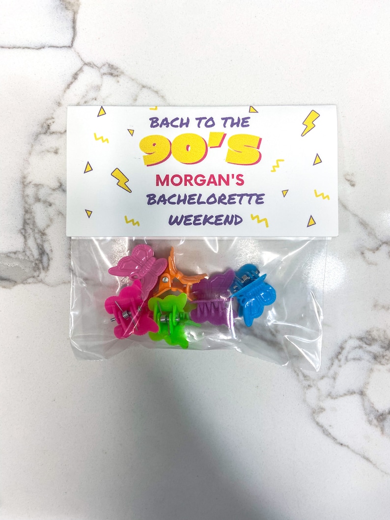 Personalized Pack of 6 Butterfly Clips 90s Y2K 2000s Themed Etsy