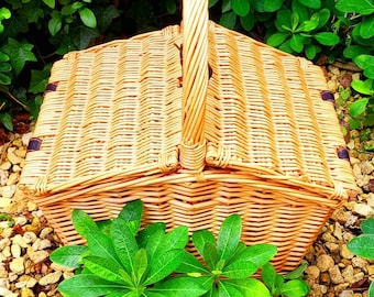 Fortnum Mason F&M Light Wicker Hamper Mini Huntsman Picnic Small