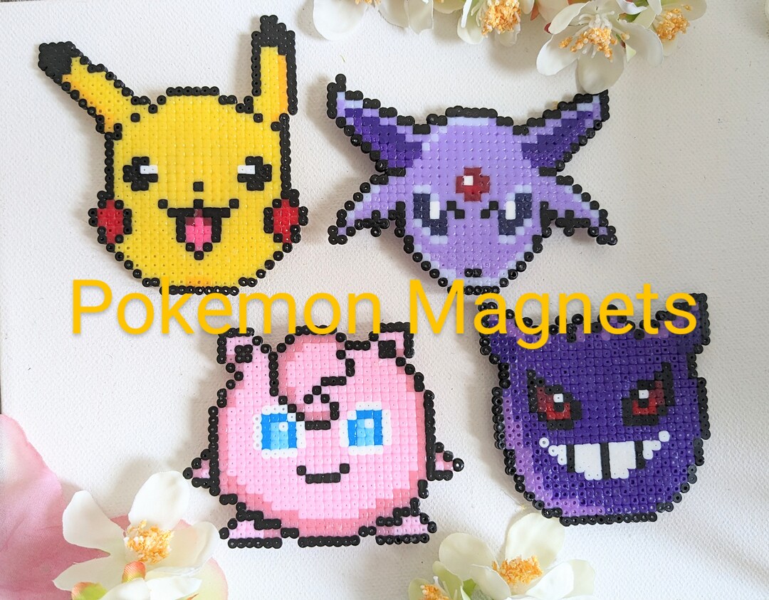 Pokemon Pikachu Jigglypuff Gengar Espeon Fused Beads Handmade
