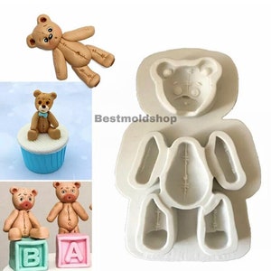 Teddy Bear Mould, Bear Silicone  Mould, Cake Decoration Sugarcraft Mould, Chocolate Mould.