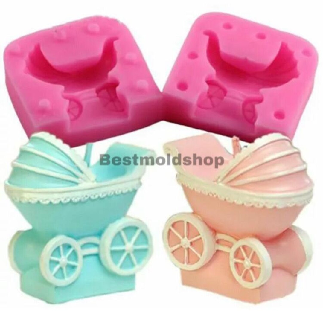 Baby Stroller Silicone Mould Fondant Baby Show Cake Chocolate ...