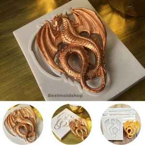 Dragon Silicone Mould Cake Decorating Topper Chocolate Baking Sugarcraft Icing UK