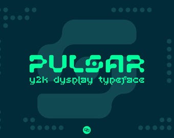 Pulsar Y2K Digital Typeface: Retro-Futuristic Font