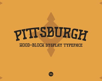 Pittsburgh Wood-Block Display Typeface