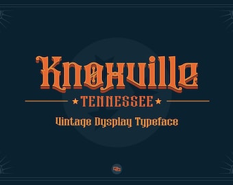 Knoxville TN Vintage Display Typeface