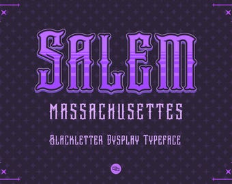 Salem MA Blackletter Display Typeface
