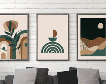 Boho Wall Art Set, Boho Wall Art Set of 2, Boho Wall Art Digital, Boho Wall Art Set Prints