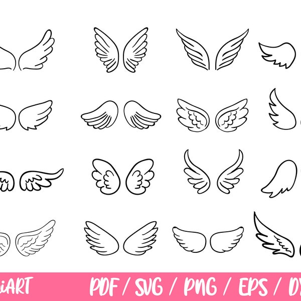 WINGS SVG, angel wings svg, angel svg, memorial svg, svg files for cricut, wings silhouette, wings clipart, heaven svg, wings cut file