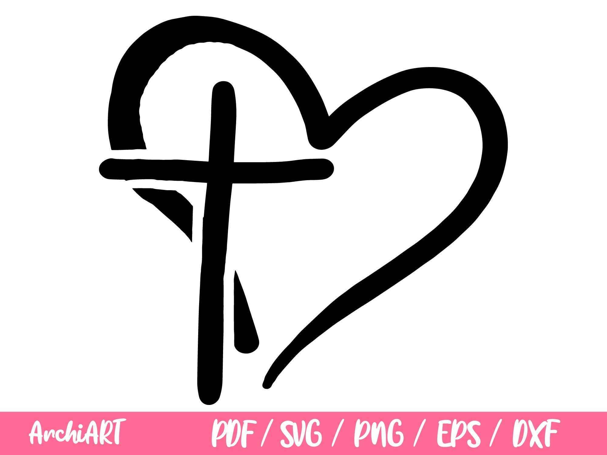 JESUS HEART CROSS Svg Instant Download Cross Svg Cross Svg - Etsy Canada
