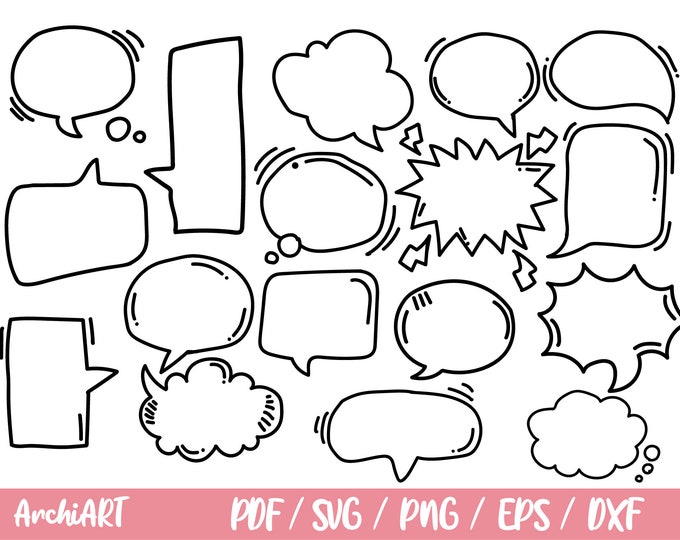 Speech Bubble SVG, Speech Bubble Clipart, Comic Speech Bubble Svg ...