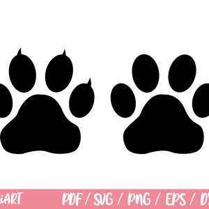 Paw SVG, Cat Paw Svg, Dog Paw Svg, Pet Paw svg ,Animal paw svg,Silhouette or Cricut,PAW Print SVG Cut Files , T shirt Digital Printable Bear
