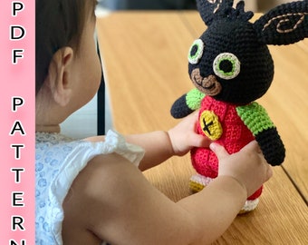 Bing Bunny häkeln, Amigurumi PDF Anleitung in Englisch