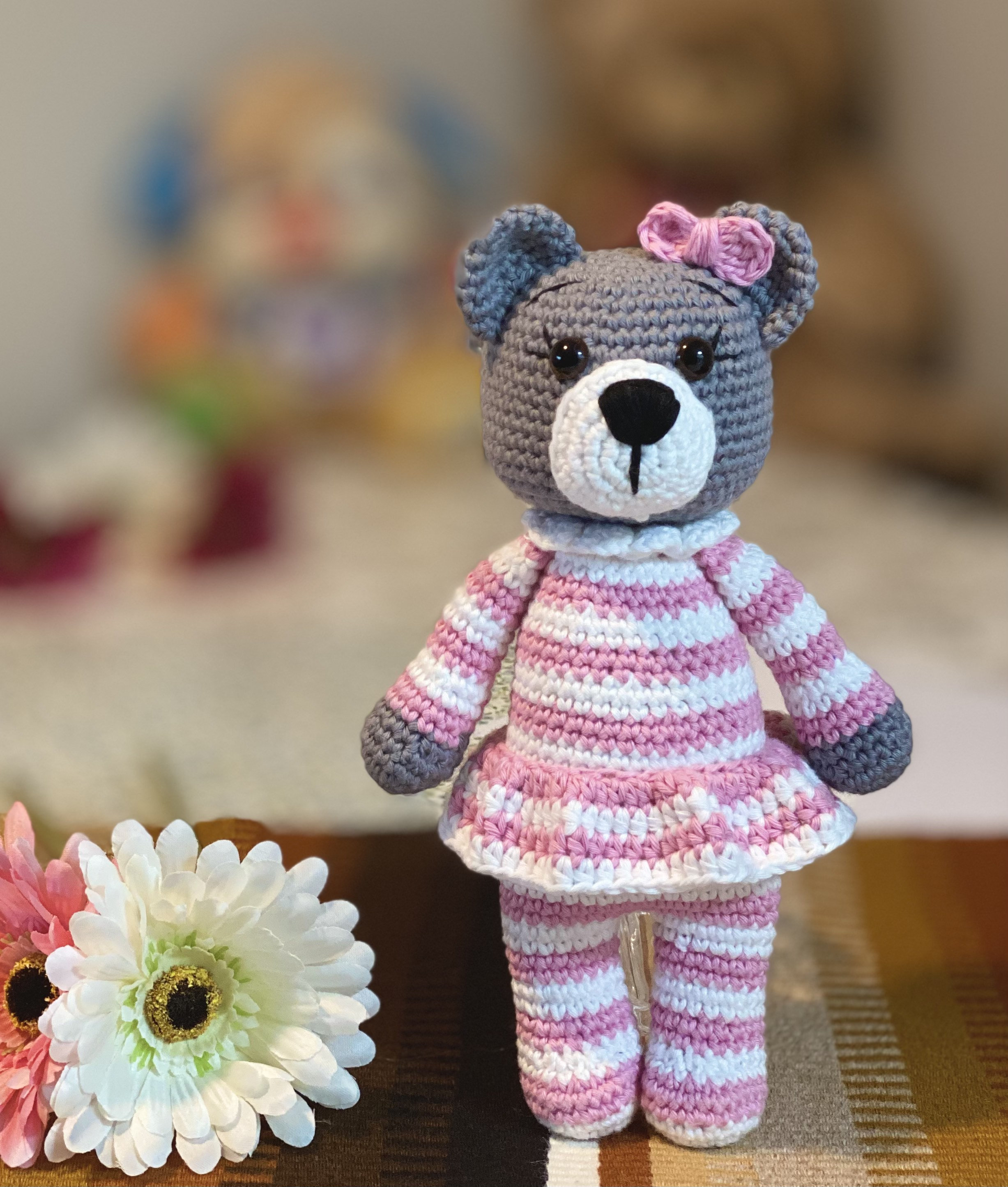 PATRON : ours au crochet, modèle amigurumi ours, tutoriel de crochet ours, cadre ours au crochet, modèle PDF anglais - espagnol - néerlandais au crochet - France