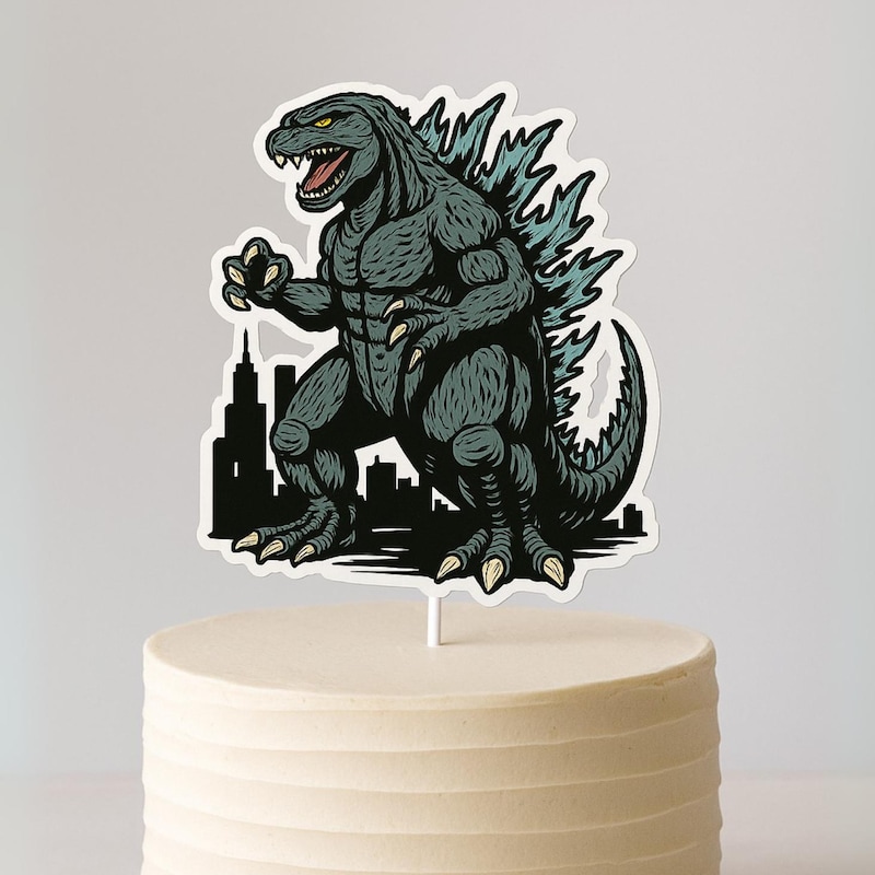 Godzilla Paper Topper - Etsy