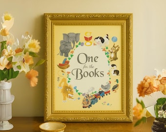 Little Golden Books Birthday Sign: Storybook Party Decor (Digital Download 8x10")