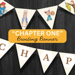 Chapter One Storybook Bunting, Classic Children's Literature Banner (Instant Download)