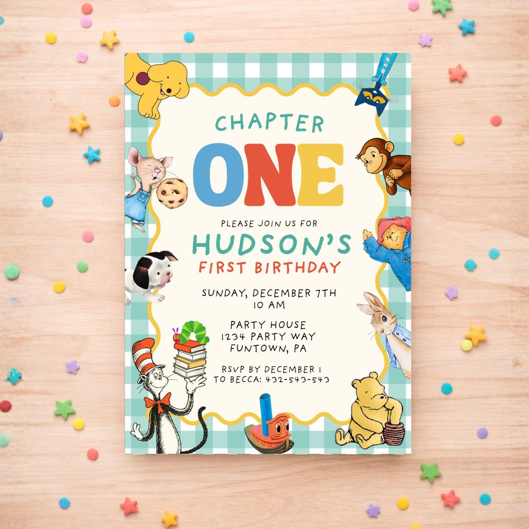 Storybook Birthday Invitation Template | Editable Canva Invite ...