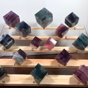 Natural Fluorite Crystal, Fluorite Crystals Cubes, Feather Fluorite Crystal, Purple/Pink Fluorite Cube Crystals, Blue Fluorite Crystal Cubes