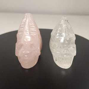 Kristallschädel, Rosenquarzschädel, Bergkristallschädel von Luckycrystals family (1.4k Umsatz)