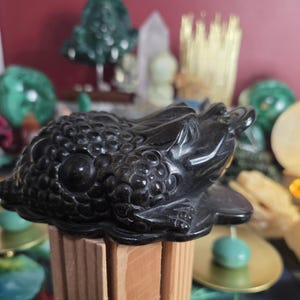 Golden Sheen Obsidian Money Toad , Money Frog by Luckycrystalsfamily (1.7k sales)