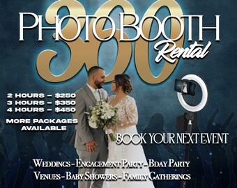 360 Photo Booth Flyer Template | Party Entertainment (Digital File)