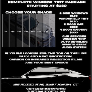 Raam tinten | Flyer voor autodetailing | Autowassjabloon | Zakelijke vlieger | Bewerkbare Photoshop-sjabloon | Digitaal bestand | Afdrukbaar|